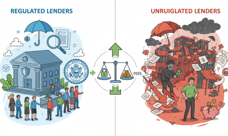 What are regulated vs unregulated lenders